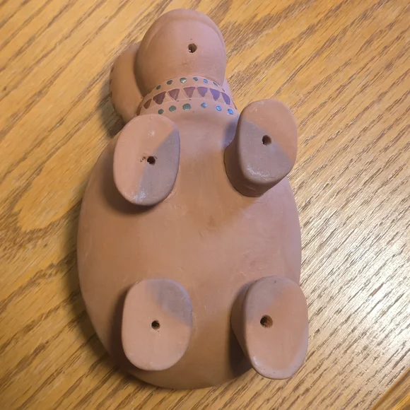 Linx Turtle Salsa Dish Terracotta Red Clay Sombrero Small Serving Bowl - Picture 6 of 11